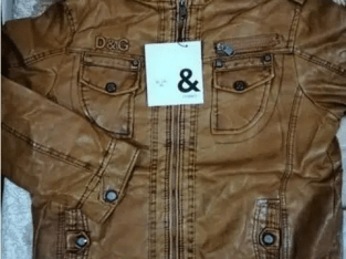 D&G leather jacket for sale L Size