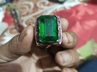 (Emerald) Zamurd Original gemstone Ring حجر الزمرد